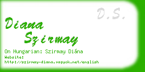 diana szirmay business card